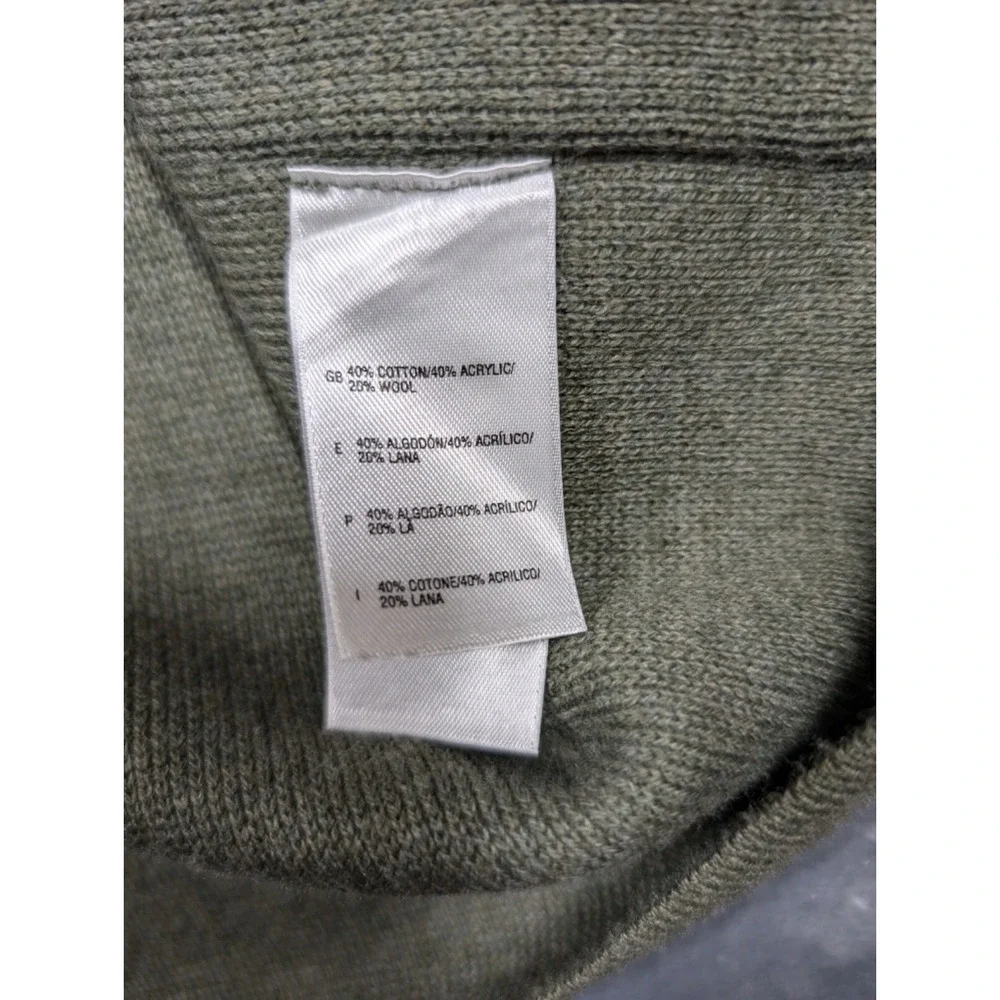 The North Face Quarter Zip Long Sleeve Sweater Mens Sz Medium Wool Blend
